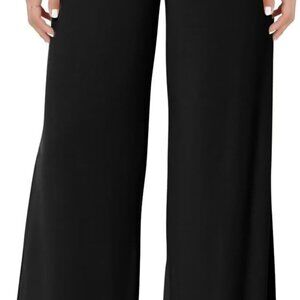 Women's Palazzo Lounge Pants Stretchy Wide Leg Casual Pants Comfy High Waist Flo